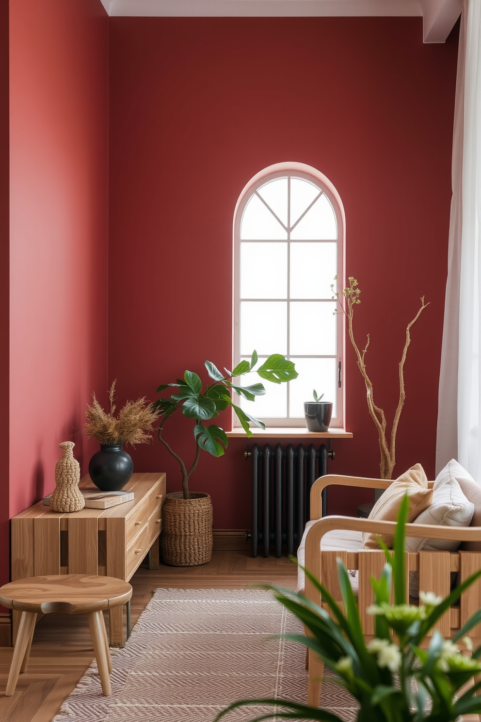 Red Wall Painting Ideas 6