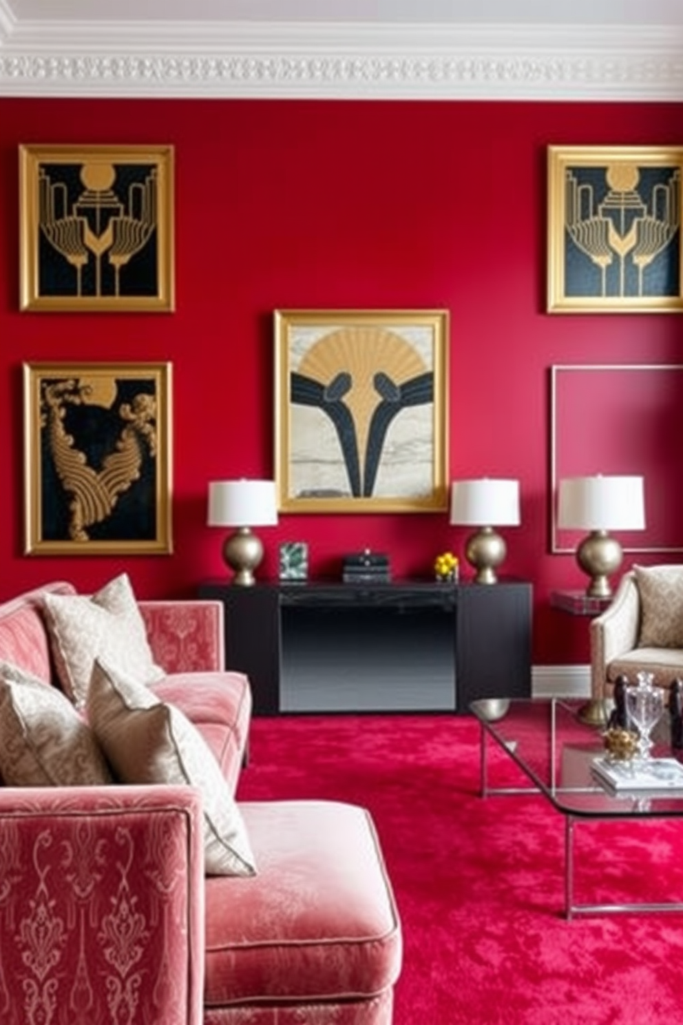 Red Wall Painting Ideas 7