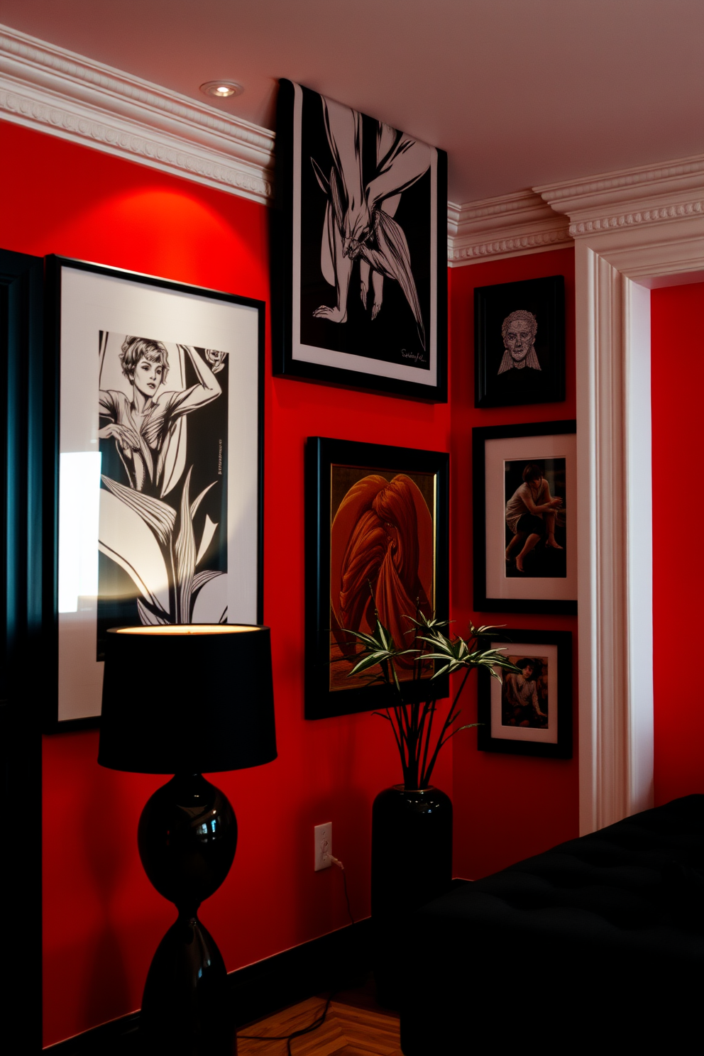 Red Wall Painting Ideas 8