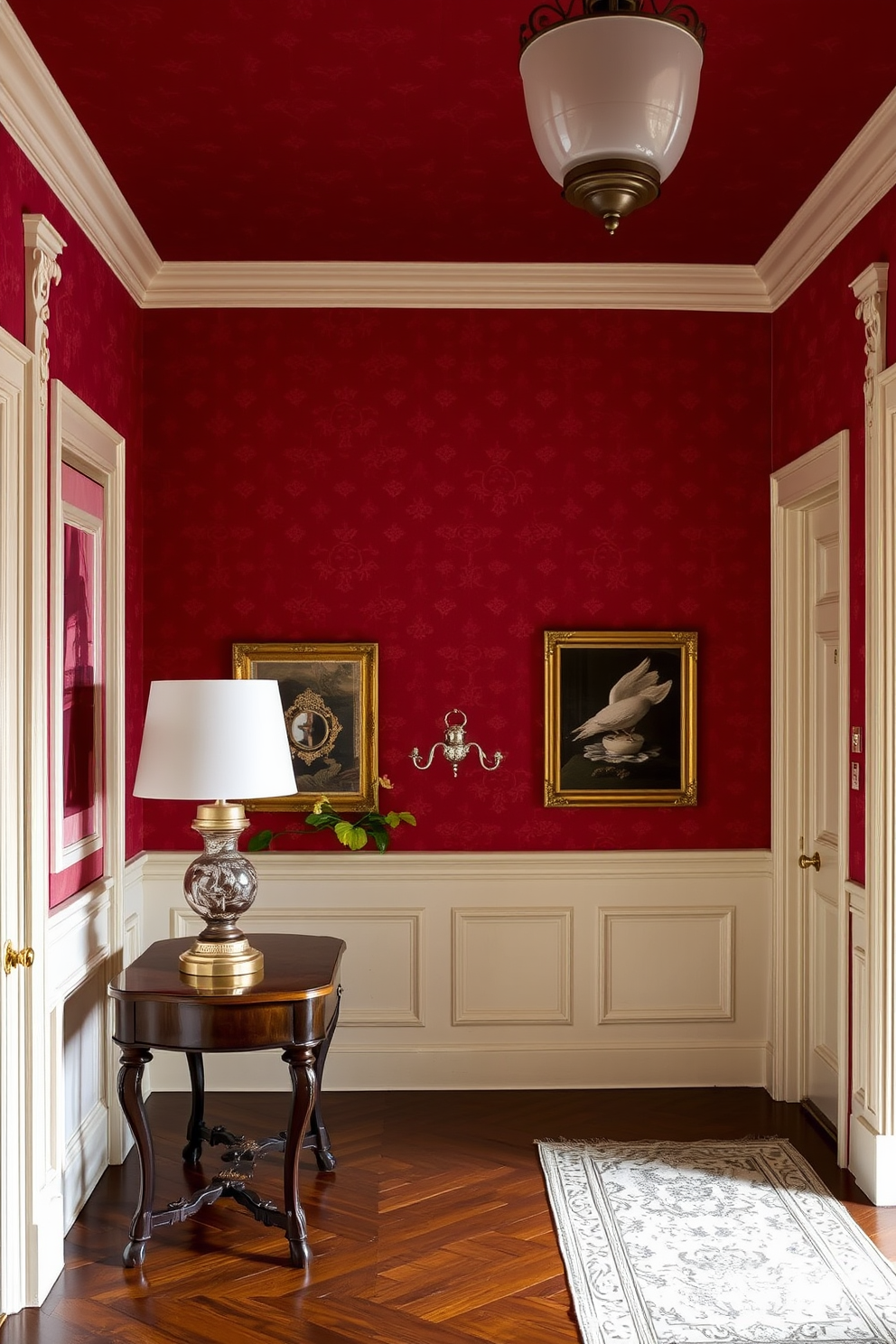 Red Wallpaper Decorating Ideas 11 2