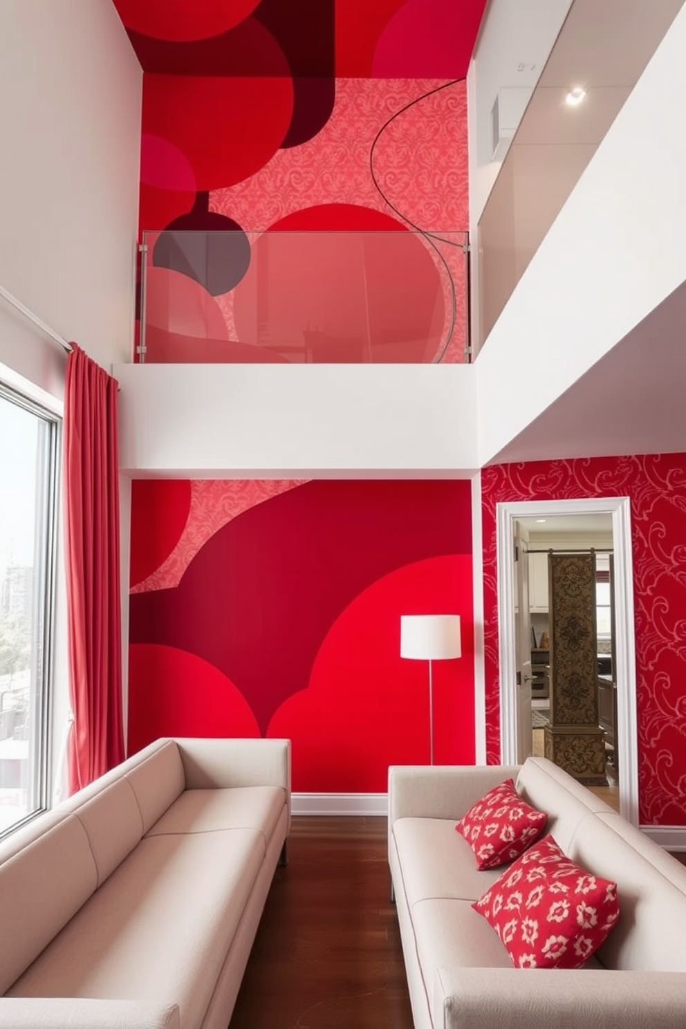 Red Wallpaper Decorating Ideas 13 2