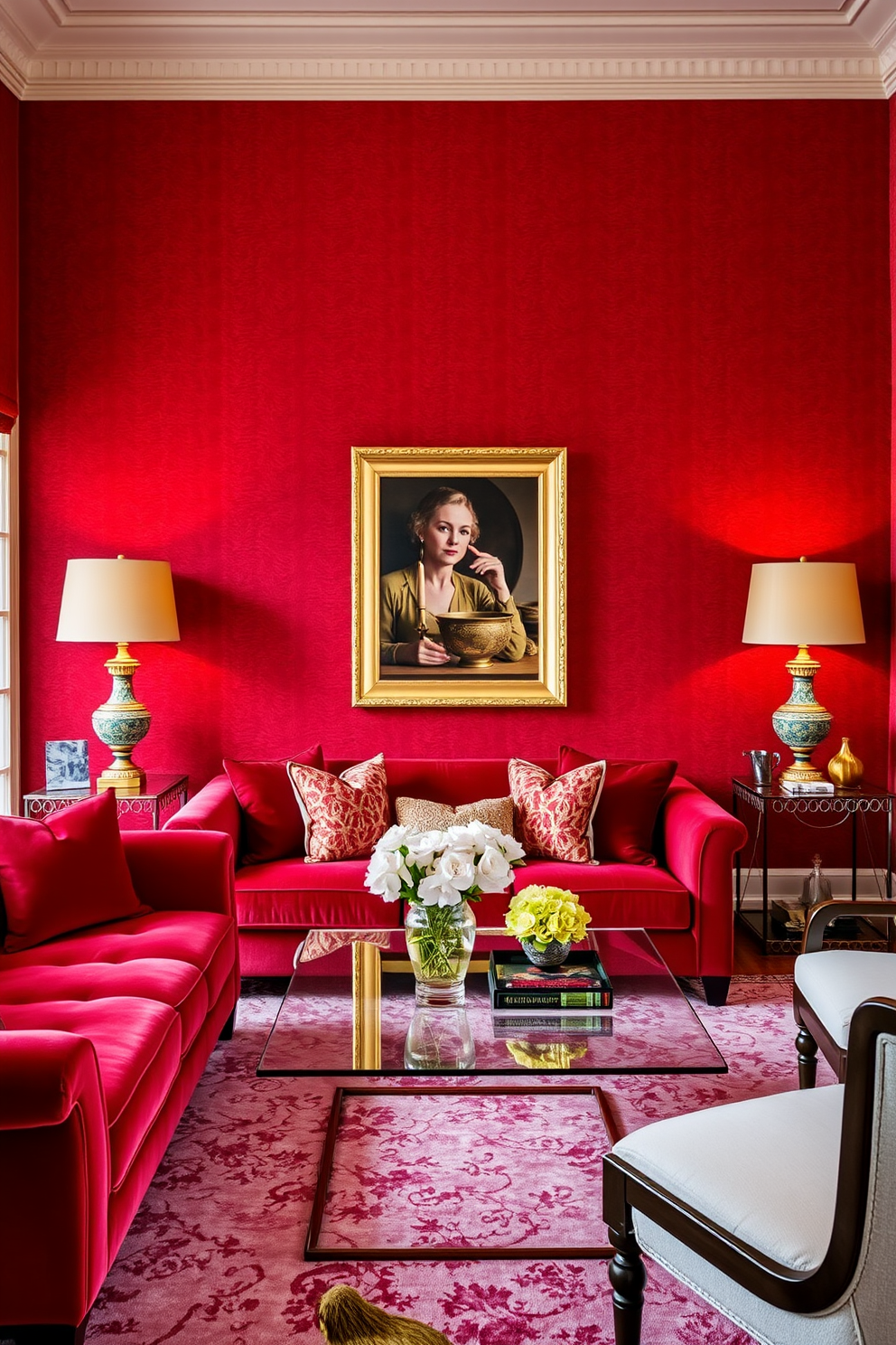 Red Wallpaper Decorating Ideas 19 2