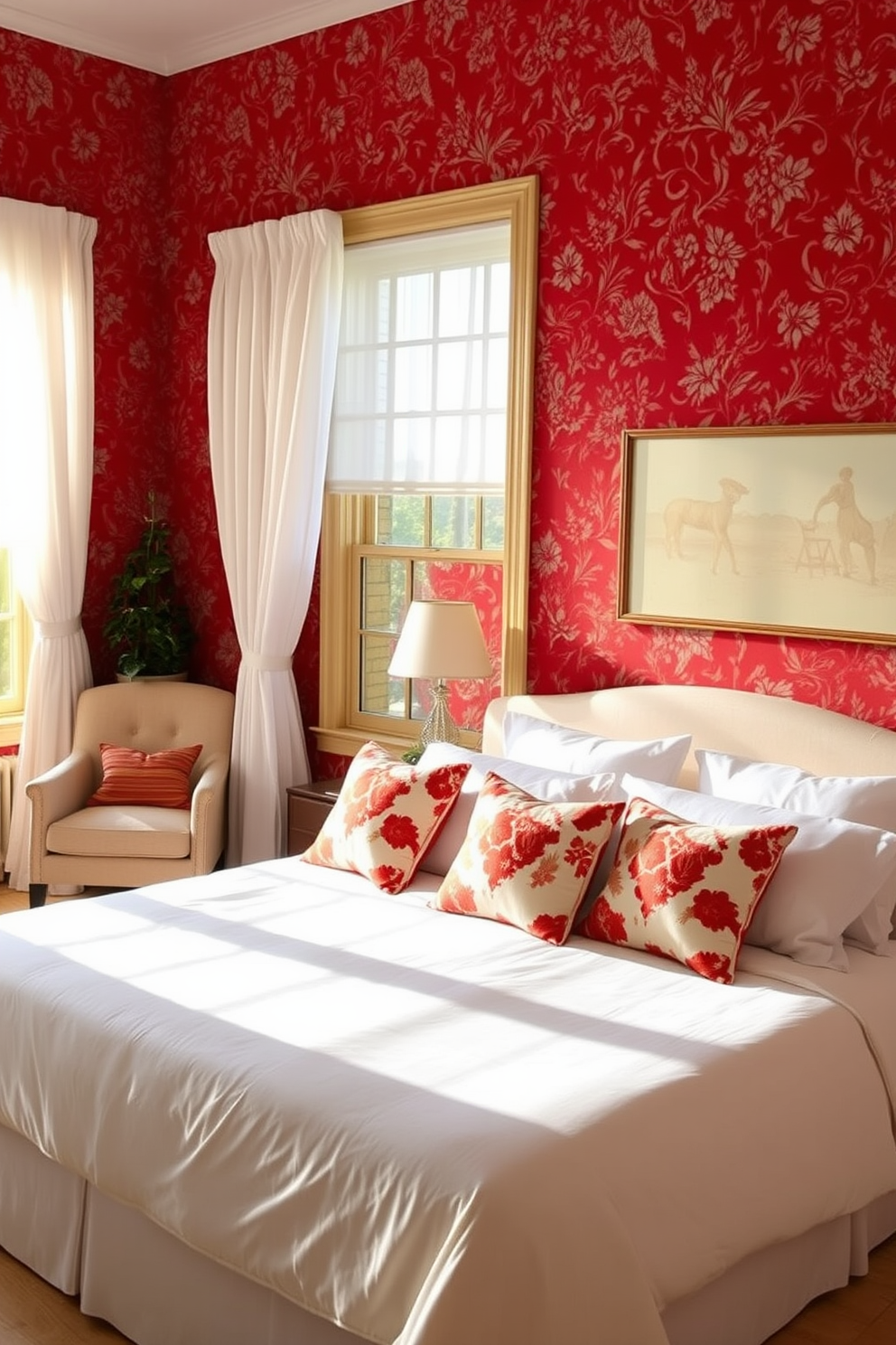 Red Wallpaper Decorating Ideas 2 2