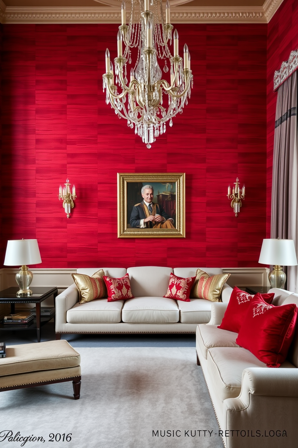 Red Wallpaper Decorating Ideas 23 2