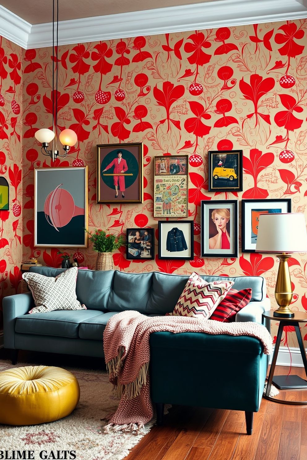 Red Wallpaper Decorating Ideas 28 2