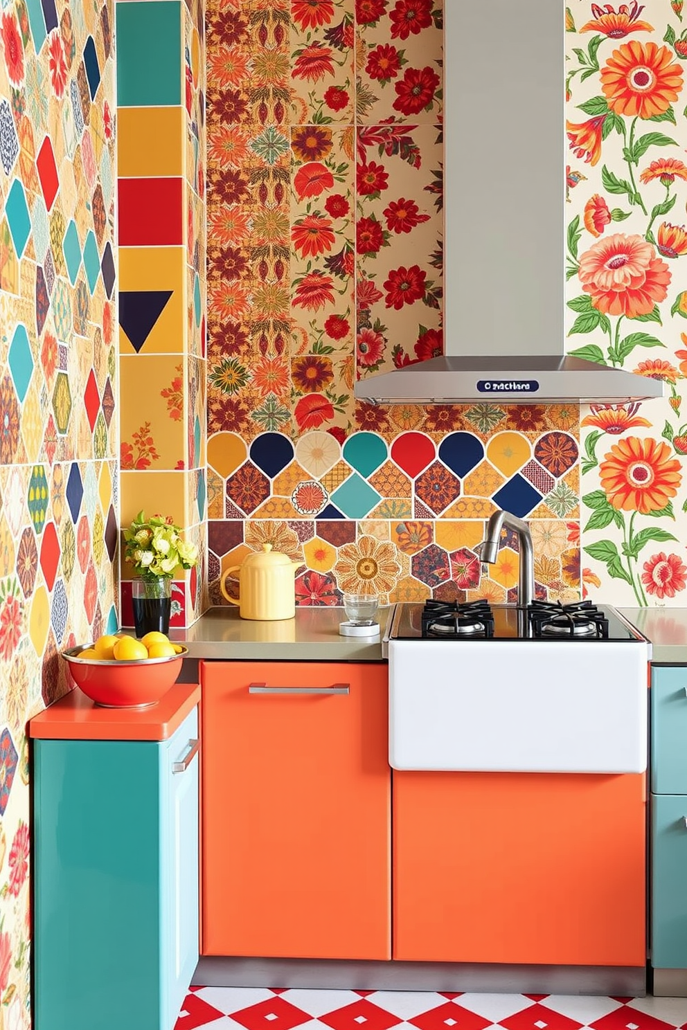 Retro Wallpaper Decorating Ideas 13