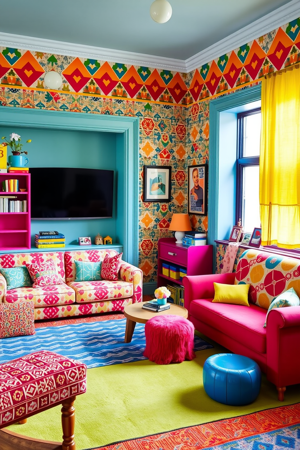 Retro Wallpaper Decorating Ideas 15