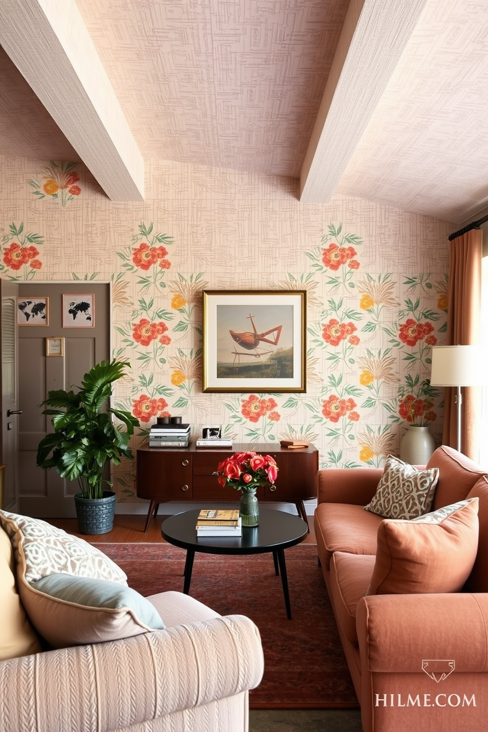 Retro Wallpaper Decorating Ideas 16