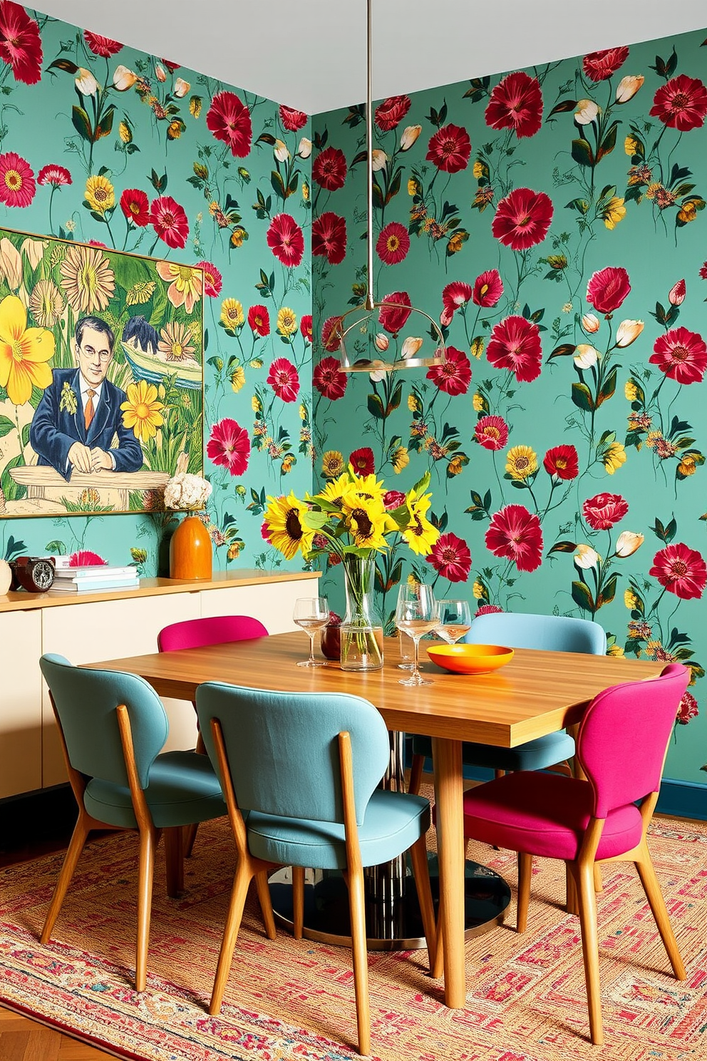 Retro Wallpaper Decorating Ideas 6