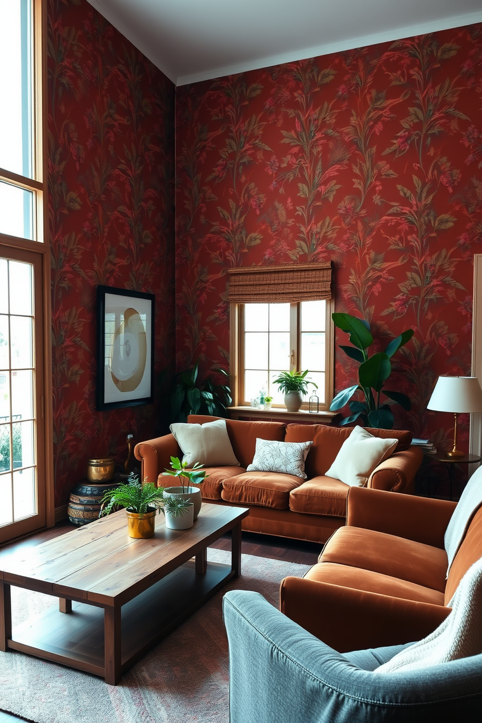 Rust Wallpaper Decorating Ideas 24