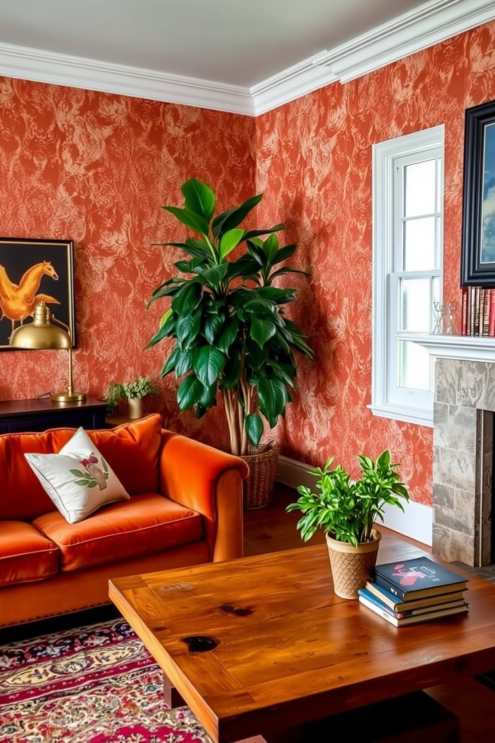 Rust Wallpaper Decorating Ideas 25