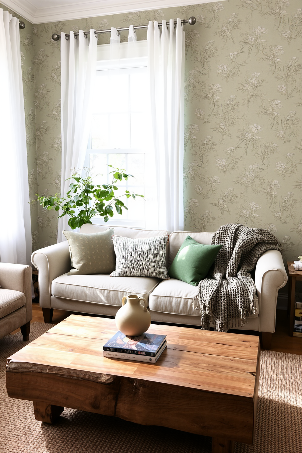 Sage Wallpaper Decorating Ideas 24