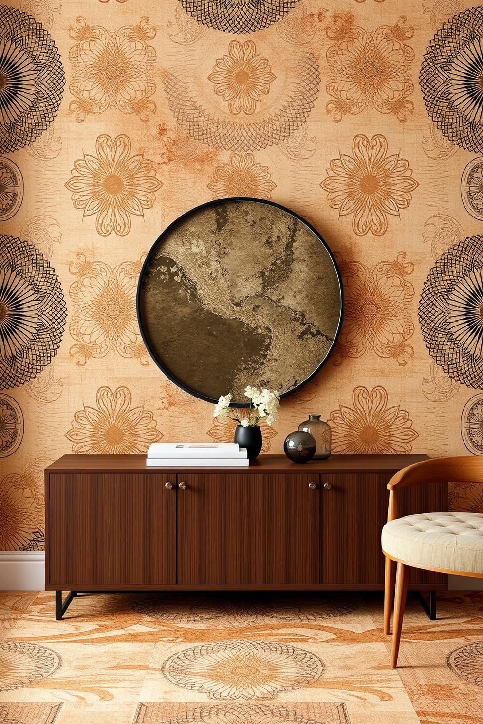 Sepia Wallpaper Decorating Ideas 8