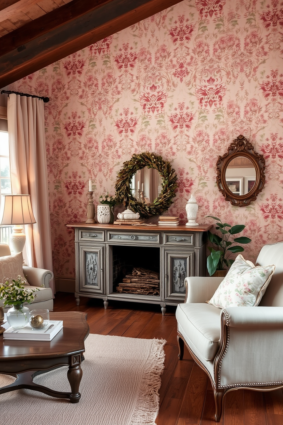 Shabby Chic Wallpaper Decorating Ideas 19