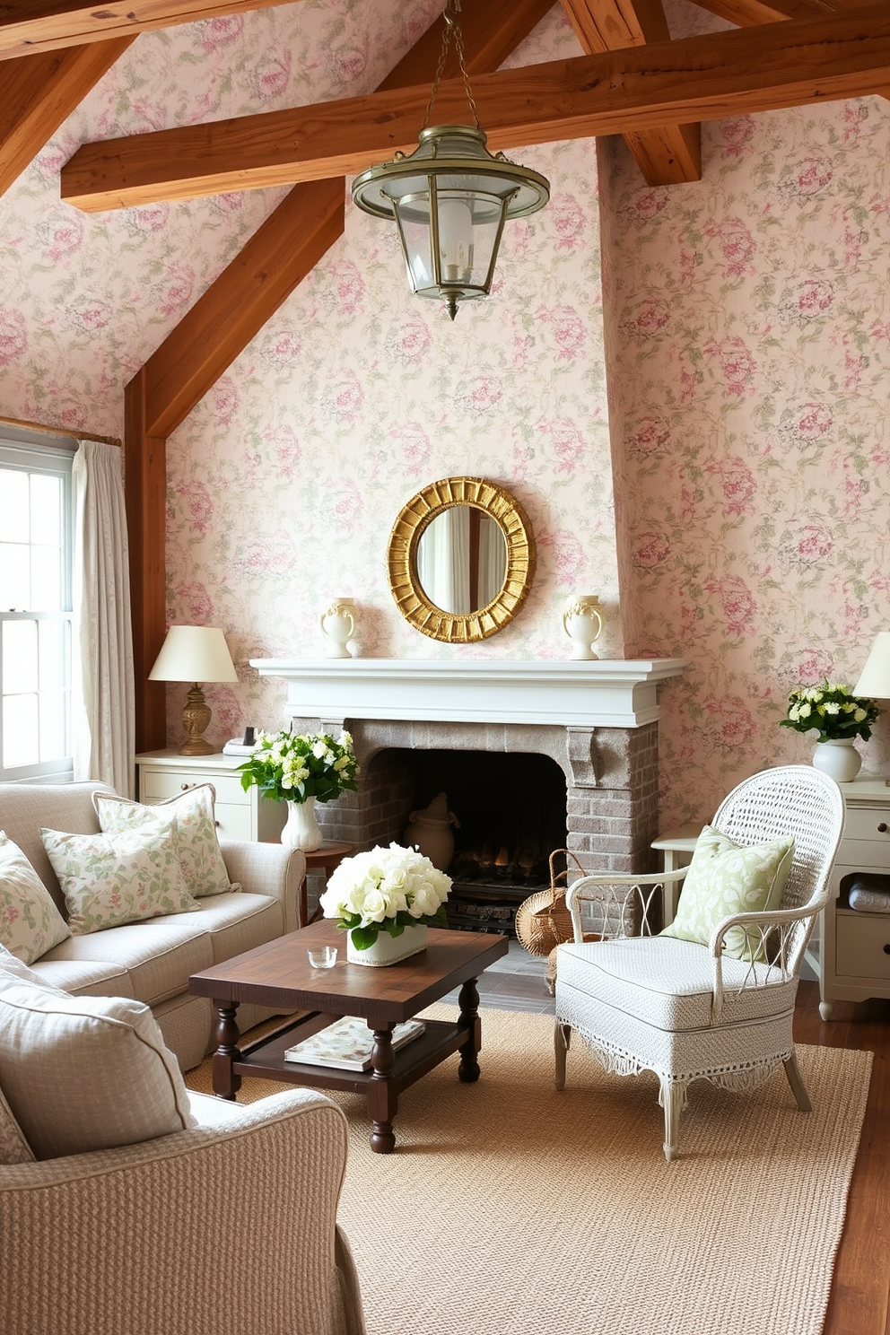 Shabby Chic Wallpaper Decorating Ideas 21