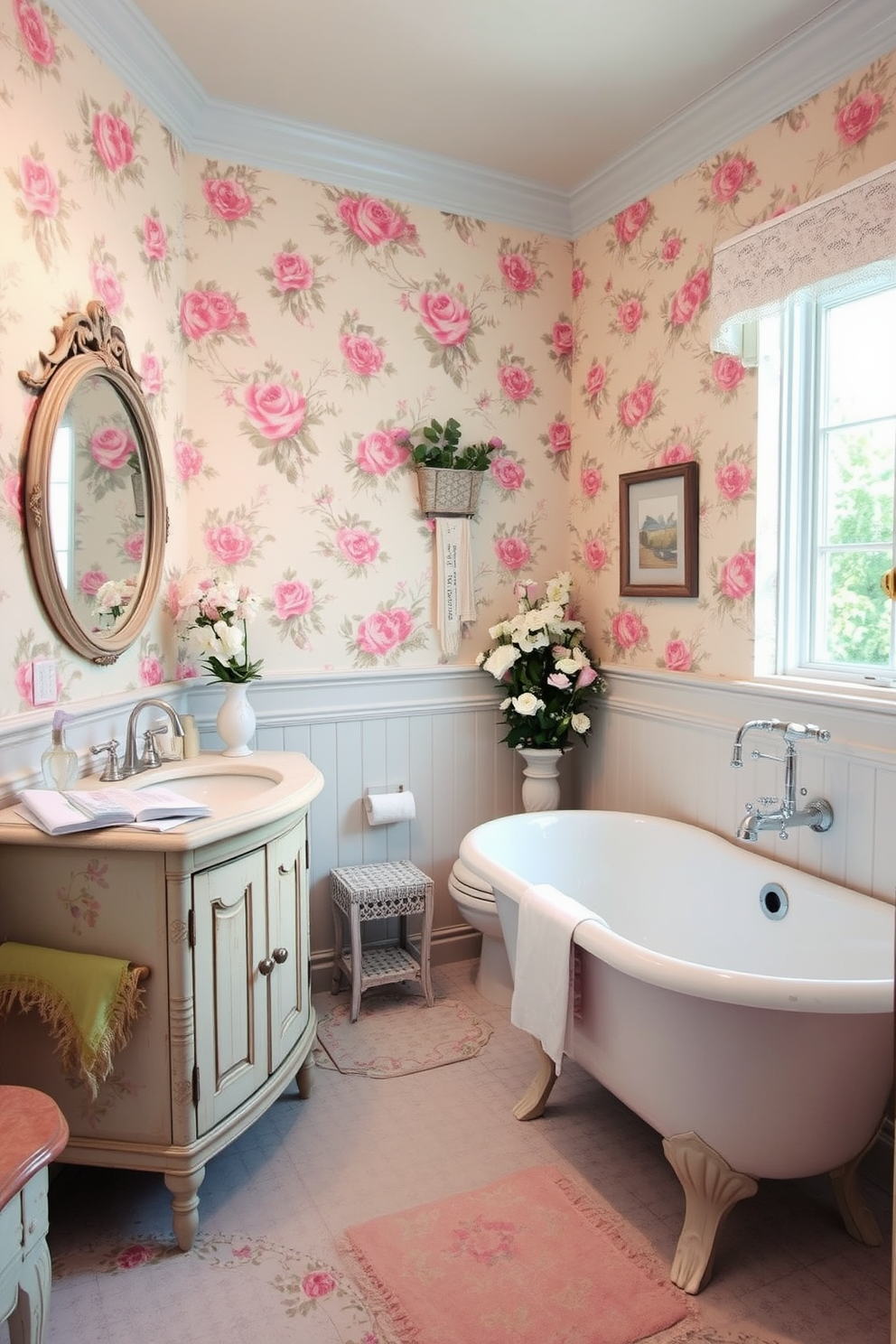 Shabby Chic Wallpaper Decorating Ideas 9