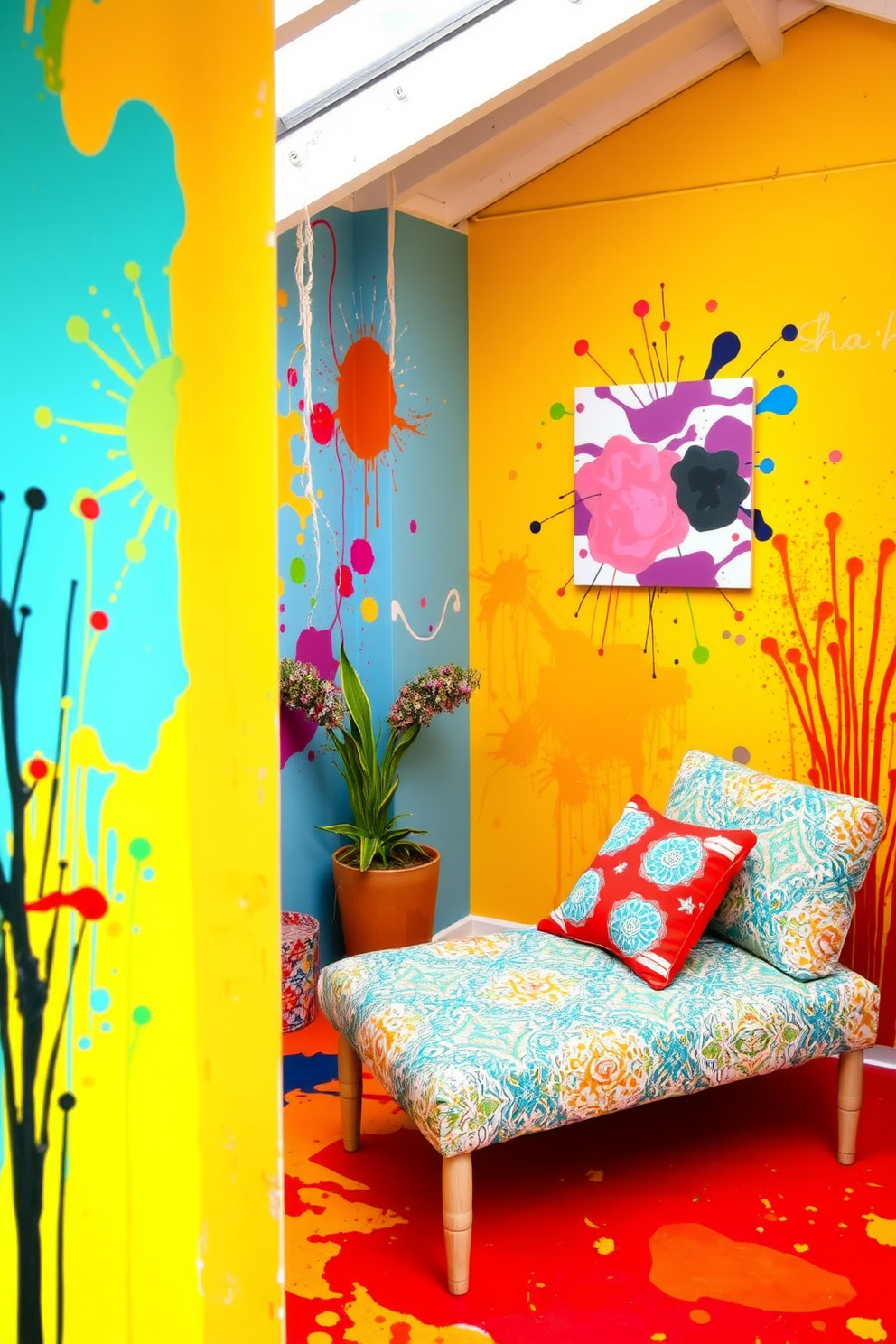 She Shed Wall Painting Ideas 16