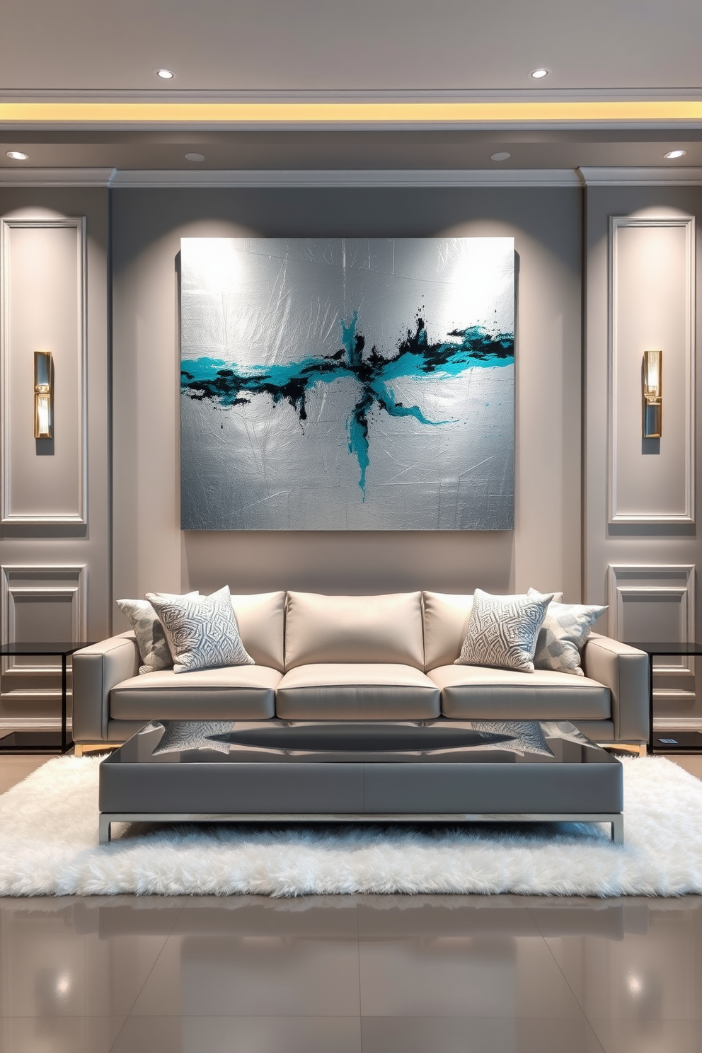 Silver Wall Painting Ideas 23