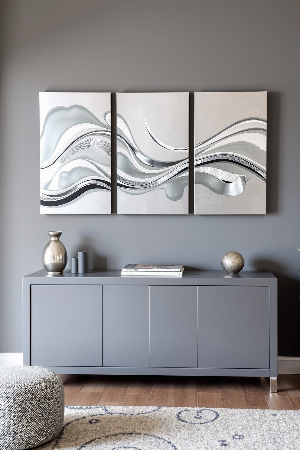 Silver Wall Painting Ideas 8