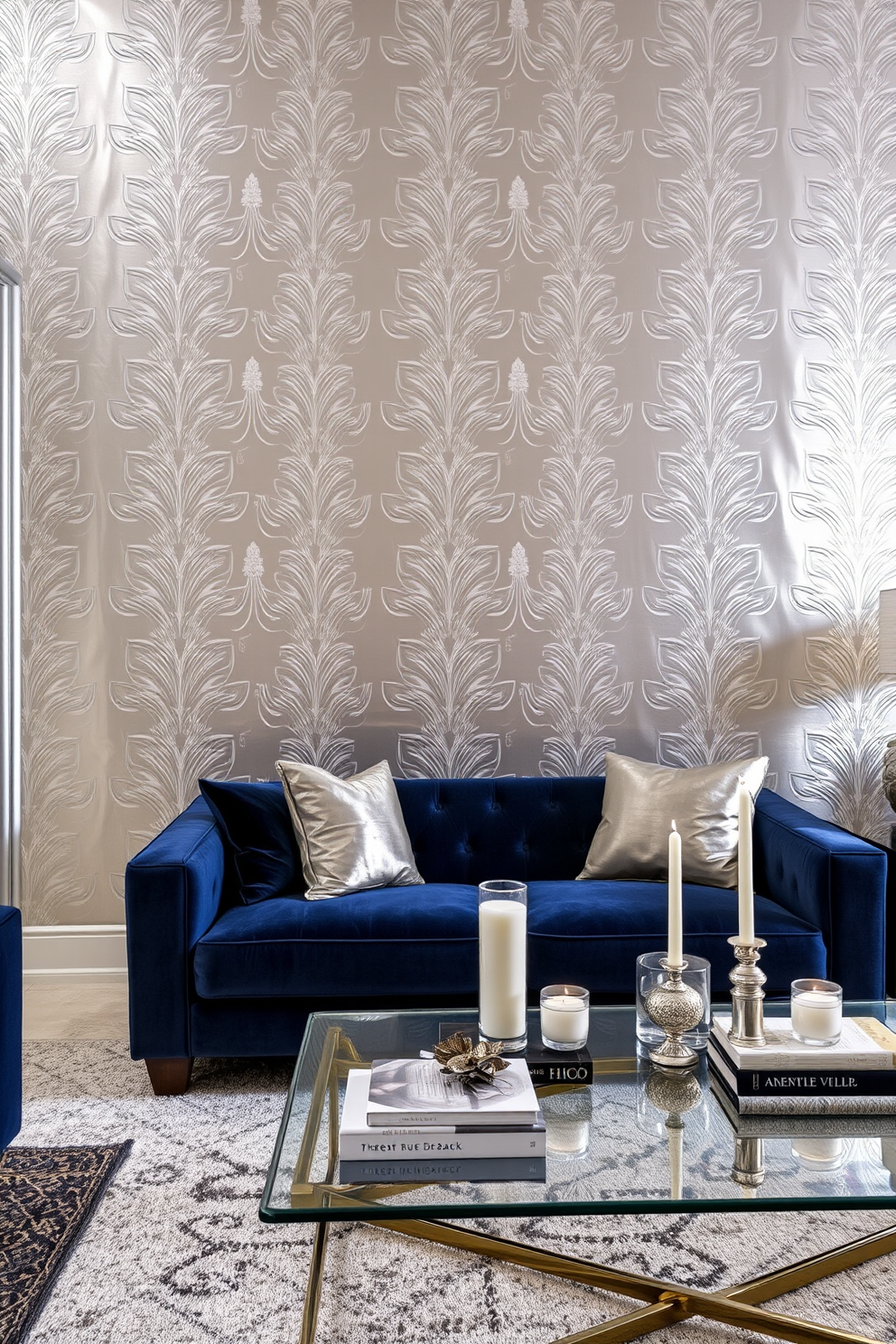 Silver Wallpaper Decorating Ideas 24