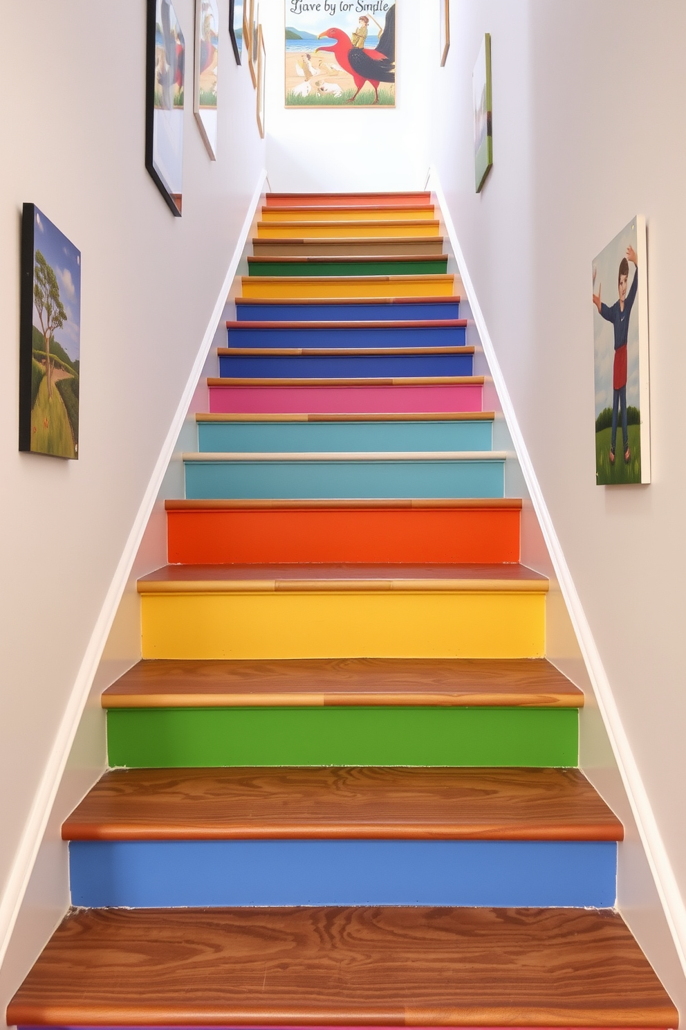 Staircase Wall Painting Ideas 24