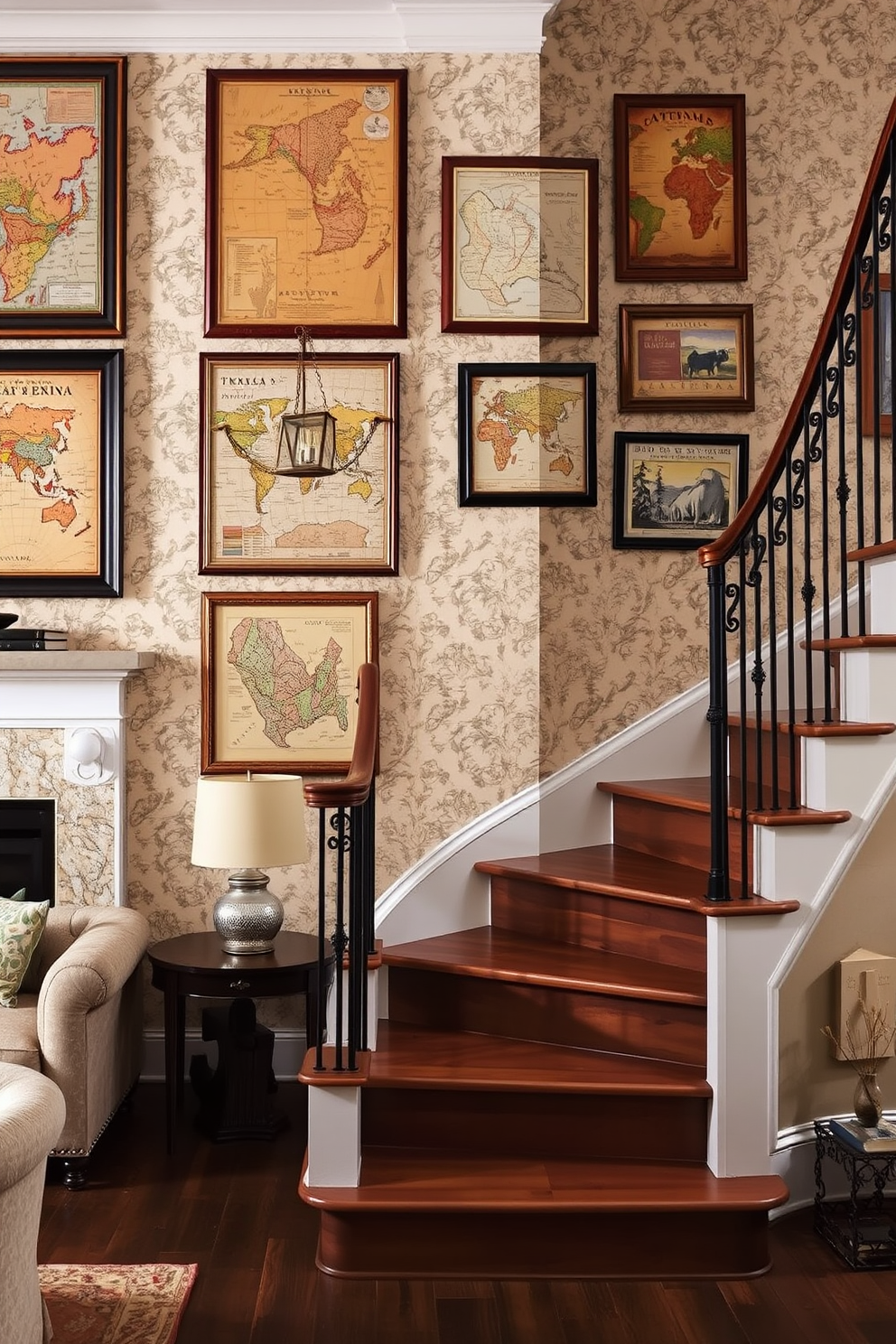 Staircase Wallpaper Decorating Ideas 25