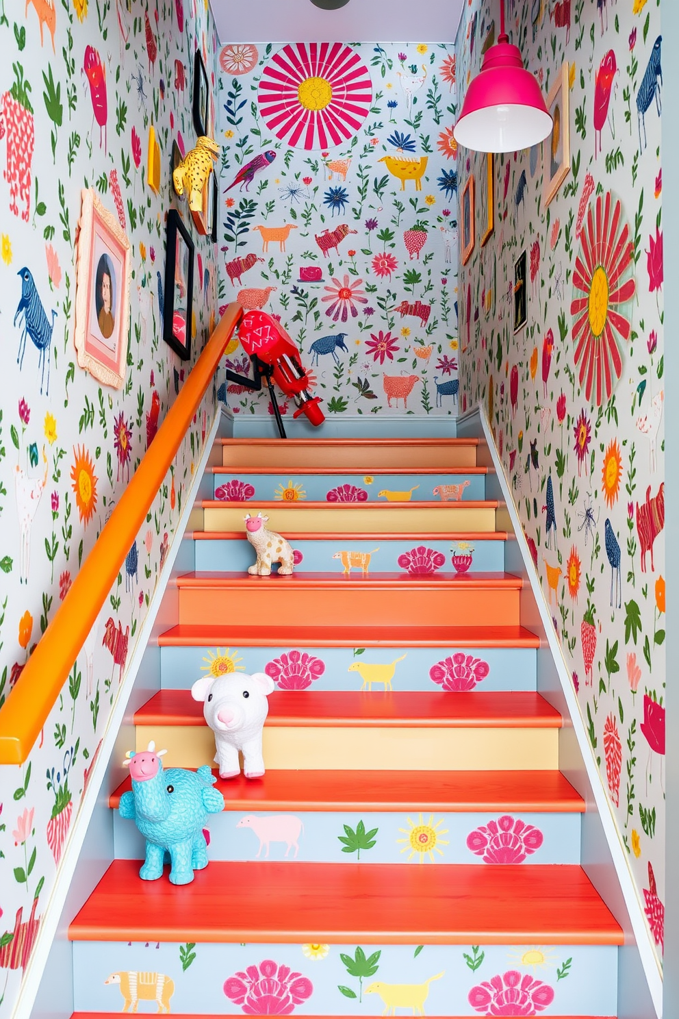 Staircase Wallpaper Decorating Ideas 9