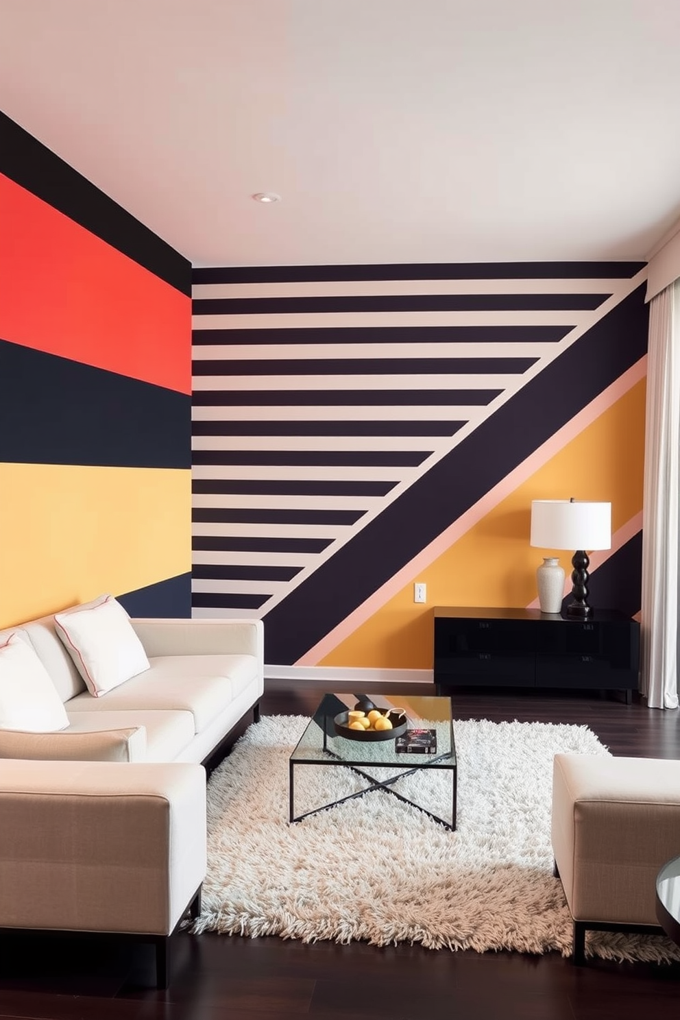 Striped Wall Painting Ideas 17