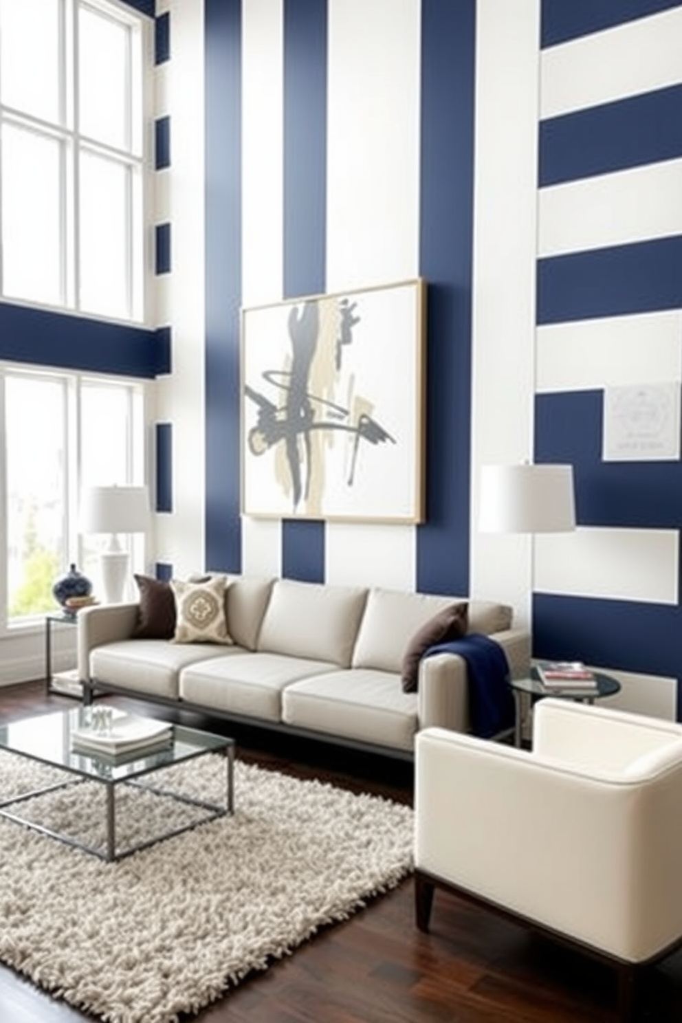 Striped Wall Painting Ideas 21