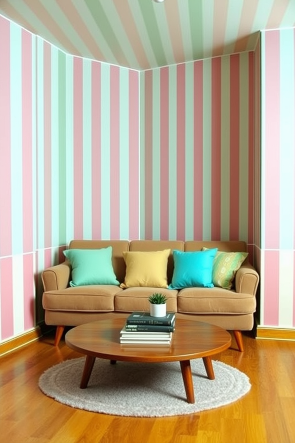 Striped Wallpaper Decorating Ideas 17