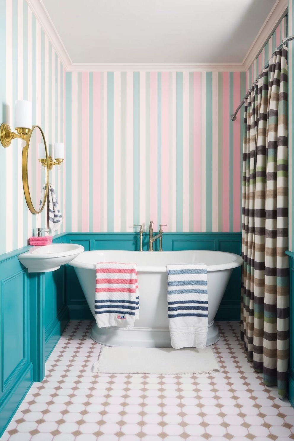 Striped Wallpaper Decorating Ideas 19