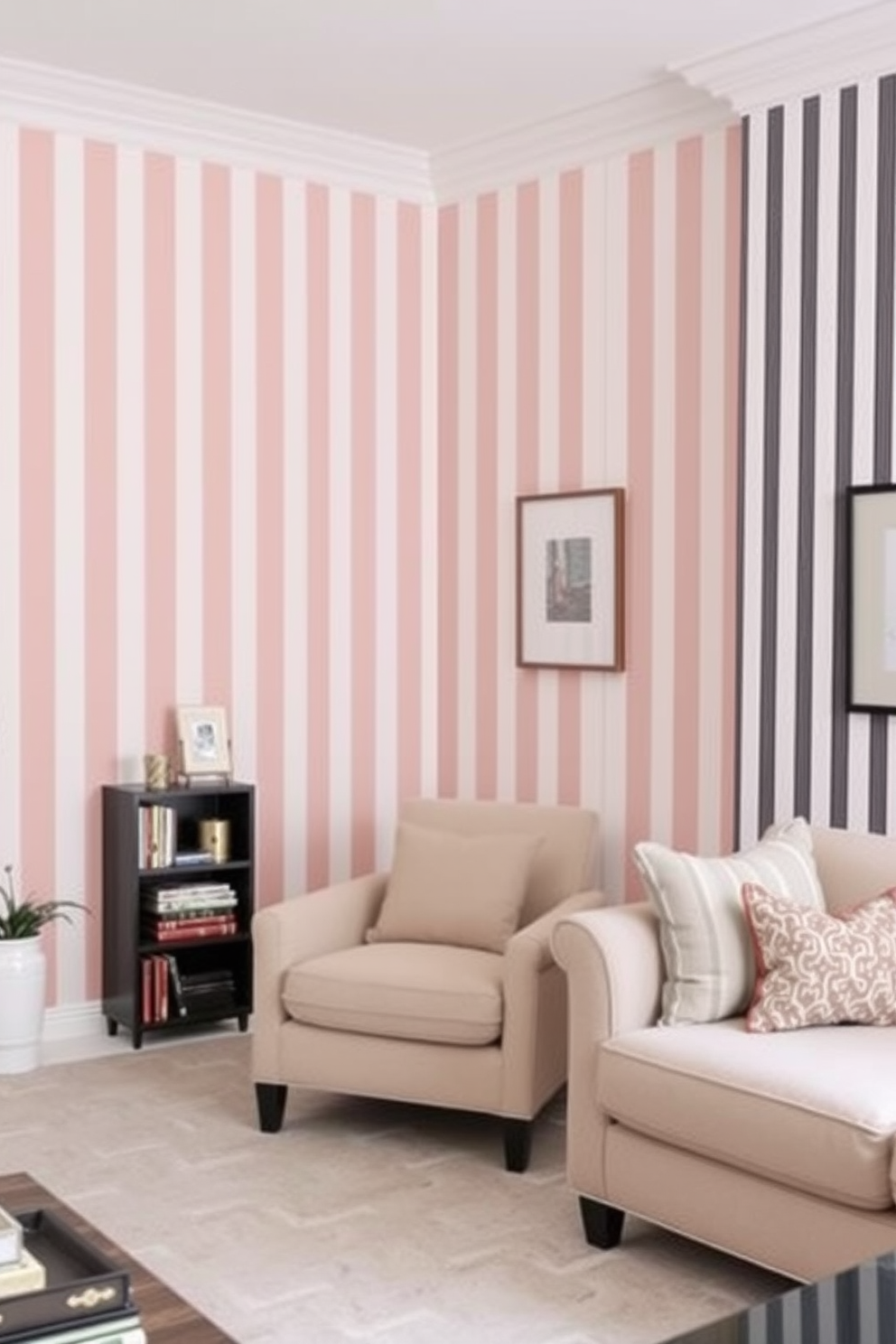 Striped Wallpaper Decorating Ideas 20