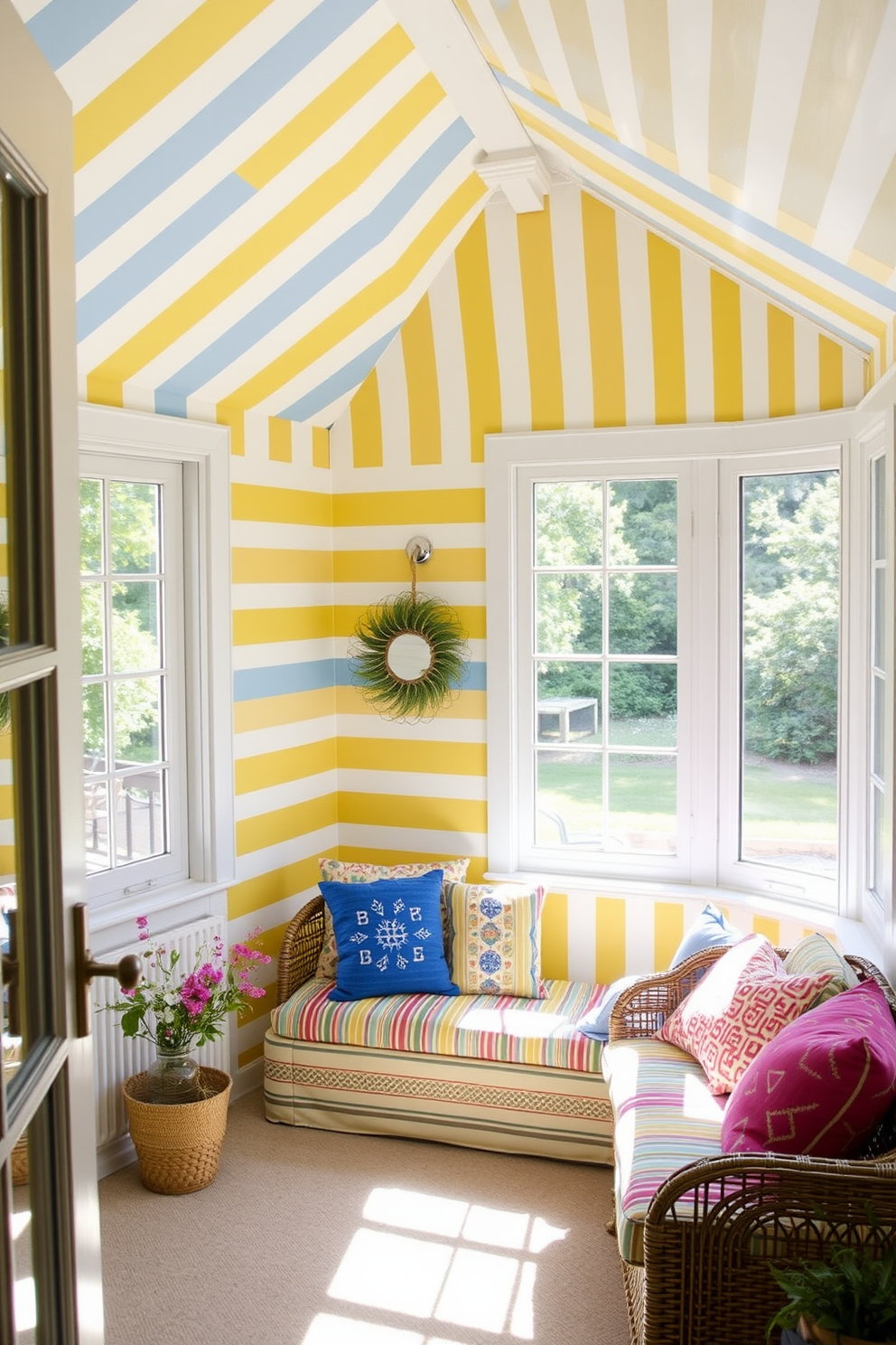 Striped Wallpaper Decorating Ideas 29