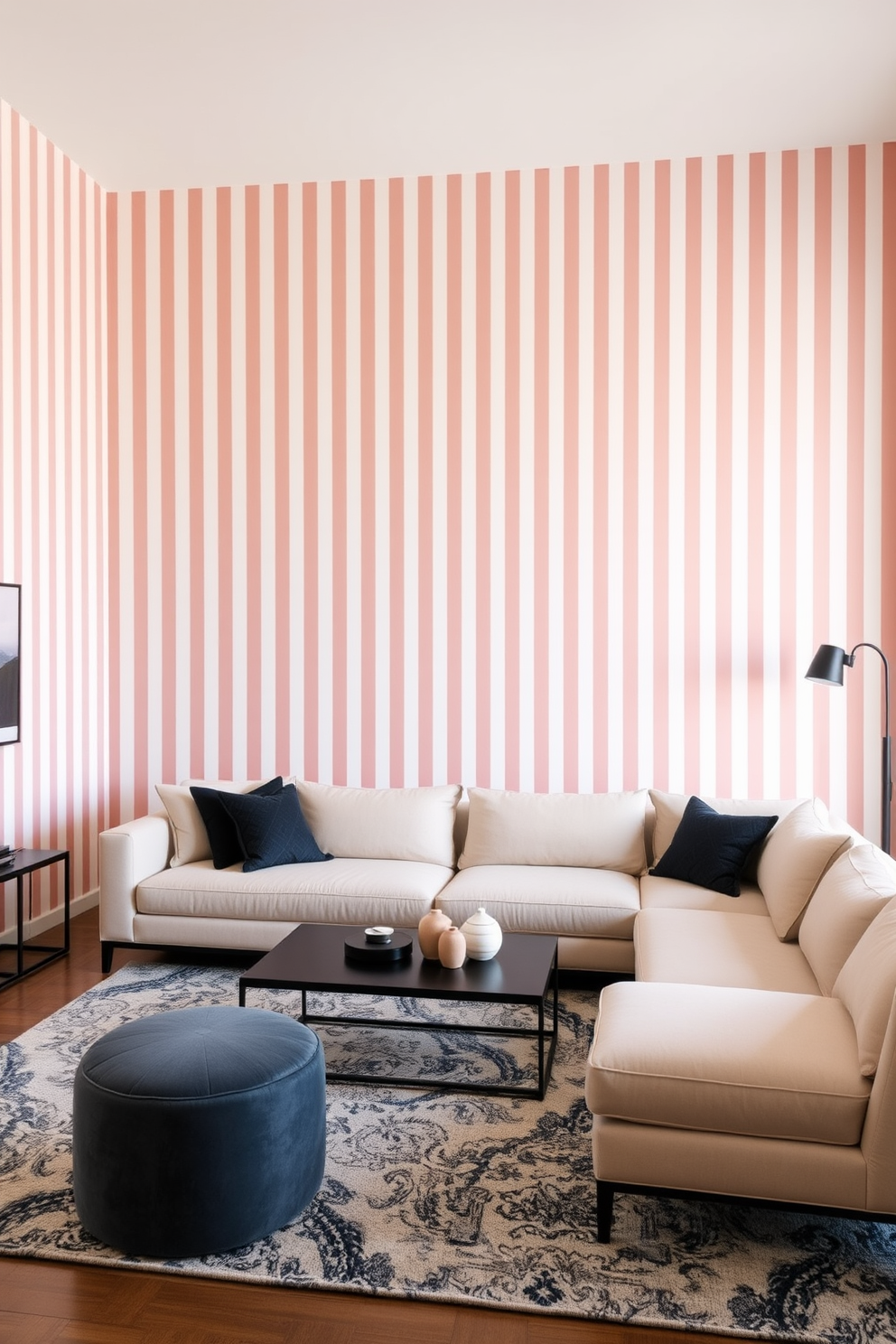 Striped Wallpaper Decorating Ideas 5