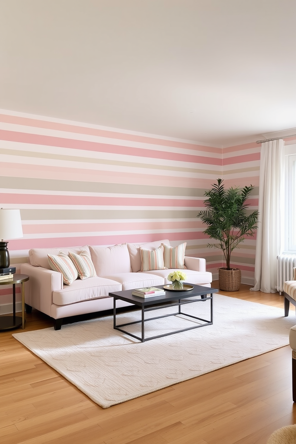 Striped Wallpaper Decorating Ideas 6