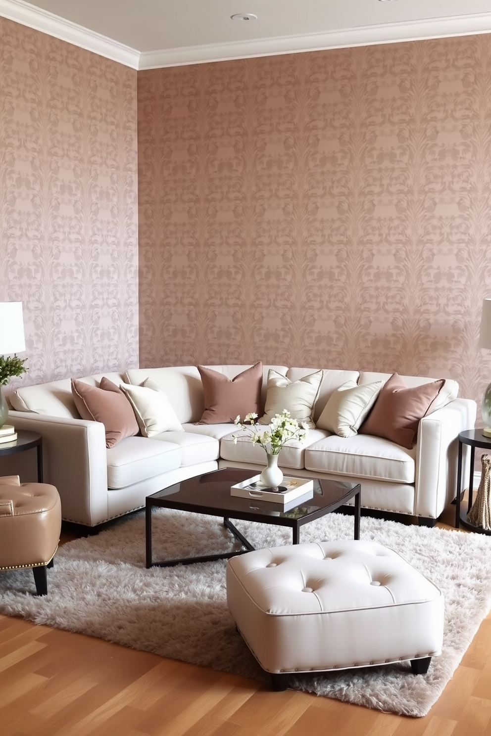 Taupe Wallpaper Decorating Ideas 17