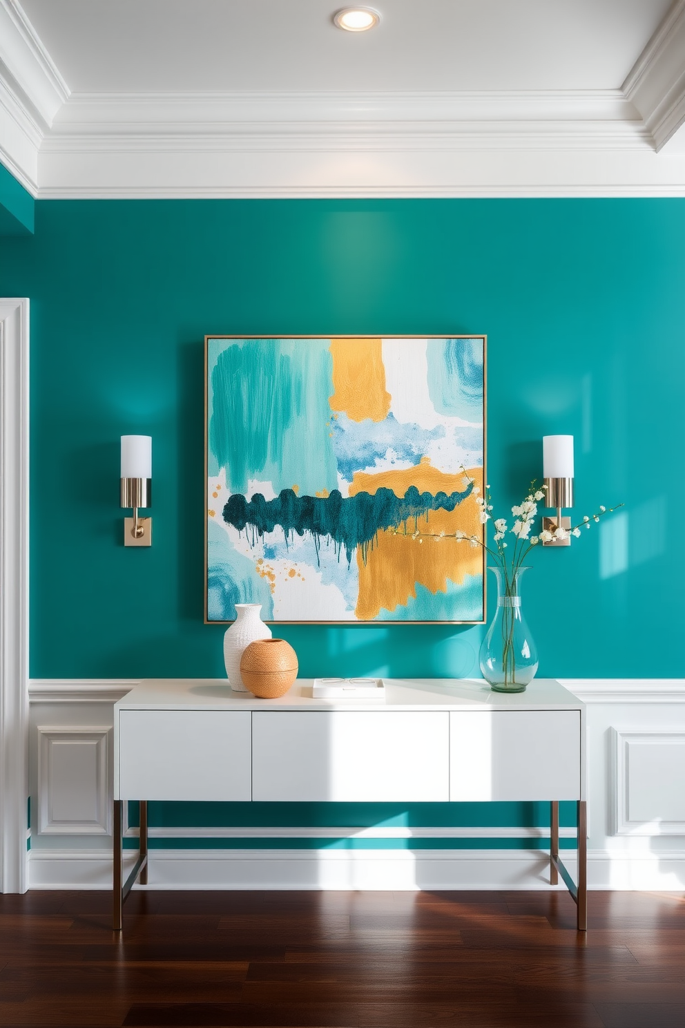 Teal Wall Painting Ideas 1