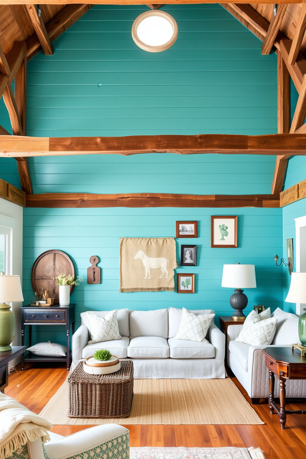 Teal Wall Painting Ideas 10