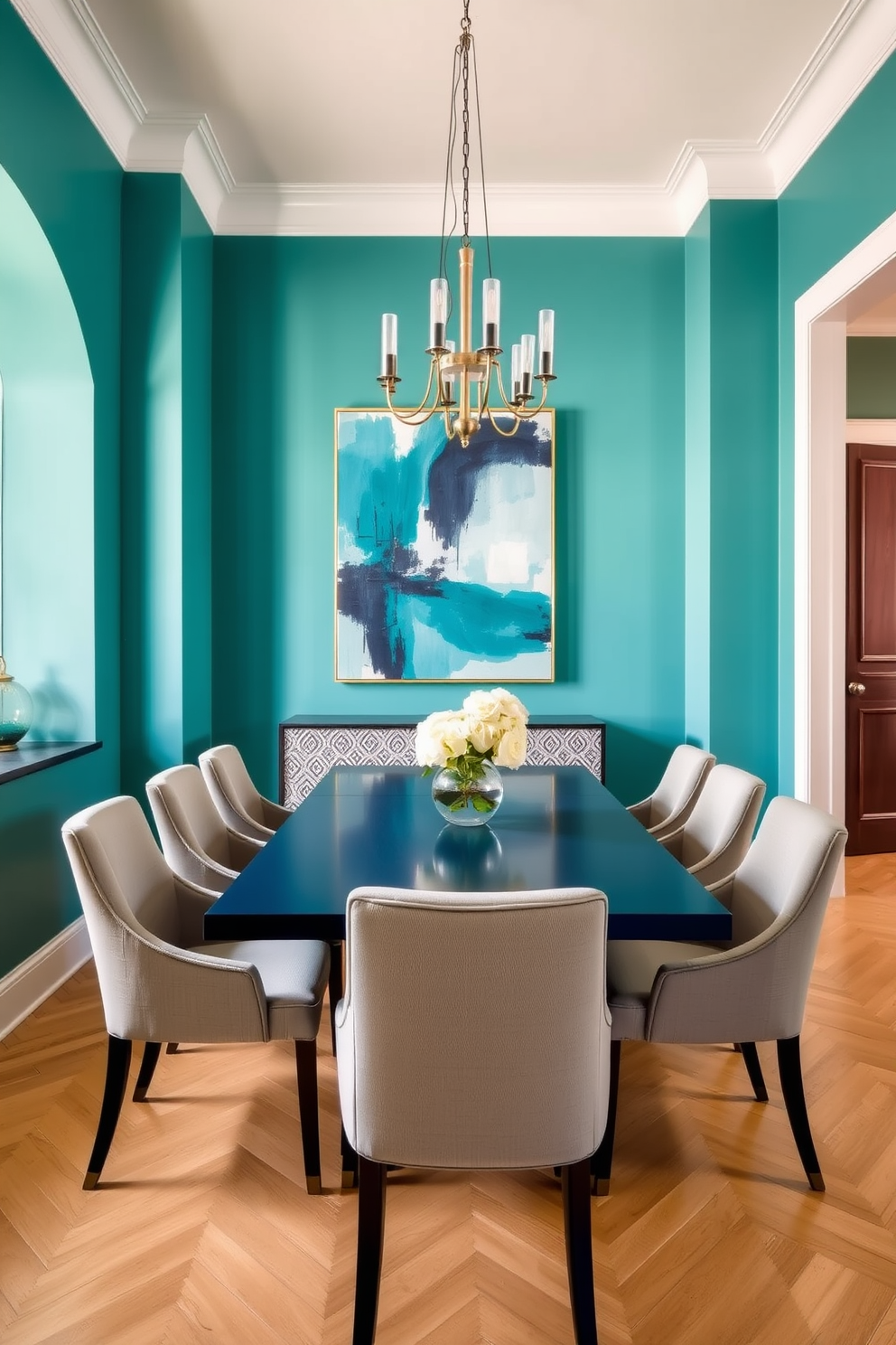 Teal Wall Painting Ideas 14