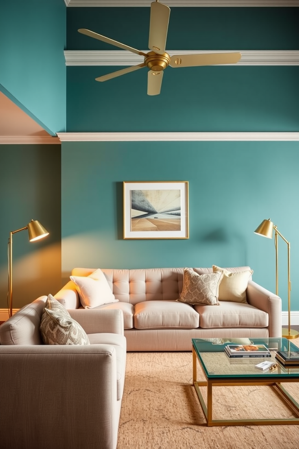 Teal Wall Painting Ideas 19