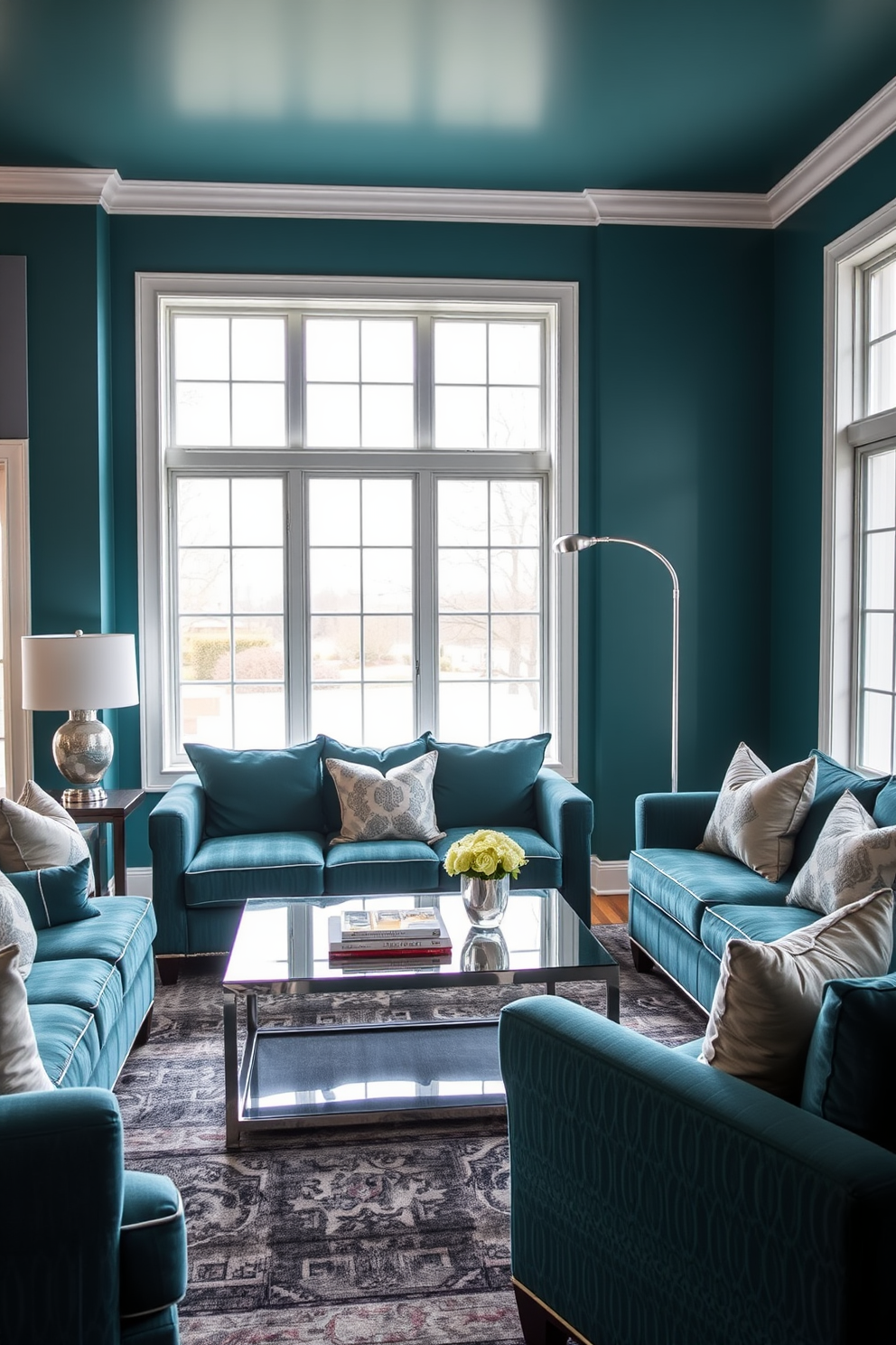 Teal Wall Painting Ideas 24