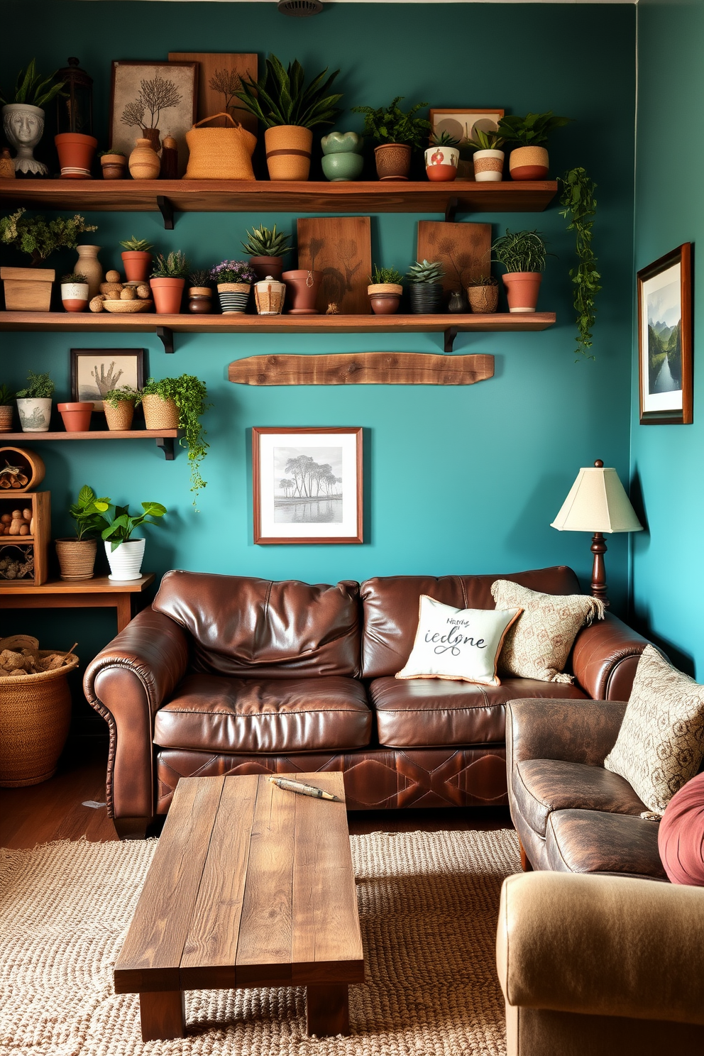 Teal Wall Painting Ideas 30