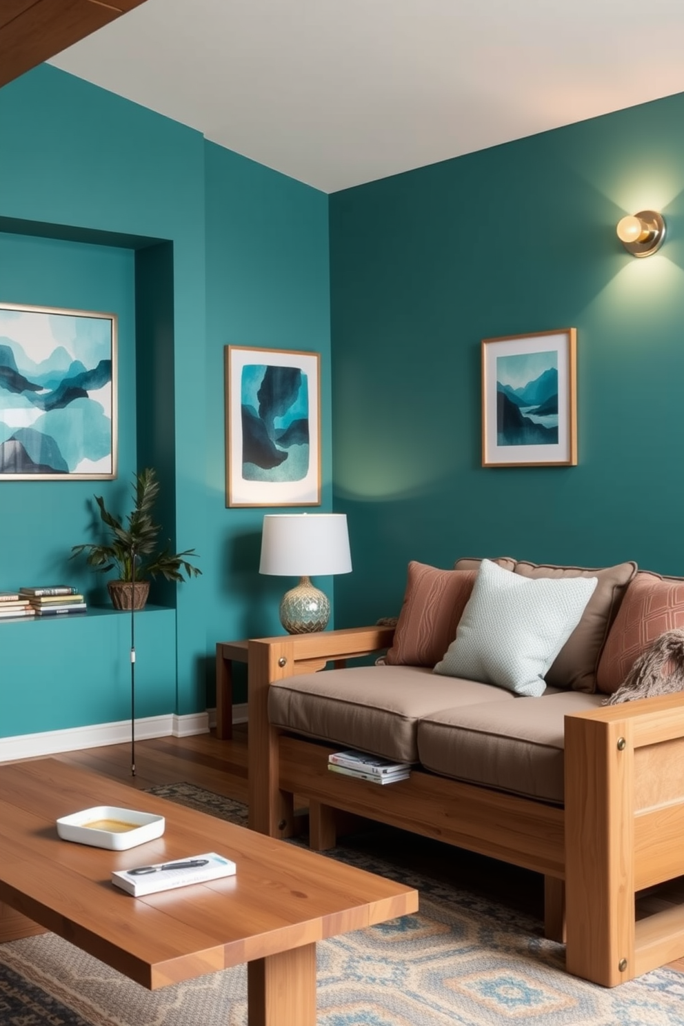 Teal Wall Painting Ideas 5