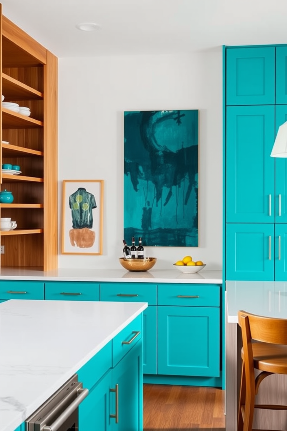 Teal Wall Painting Ideas 6