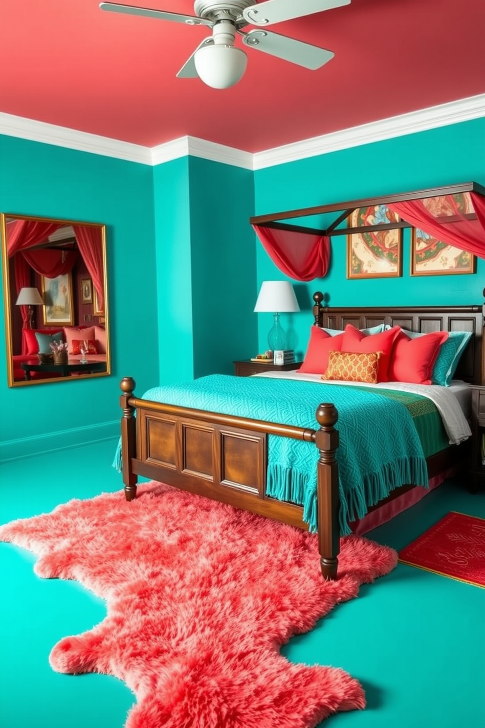 Teal Wall Painting Ideas 7