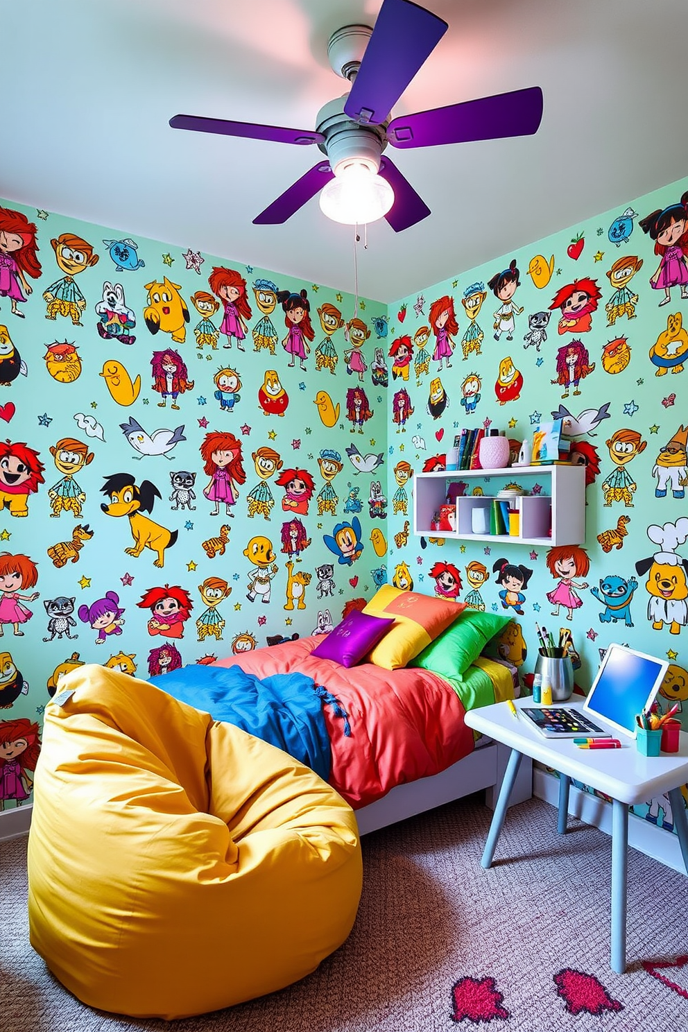 Teen Room Wallpaper Decorating Ideas 26