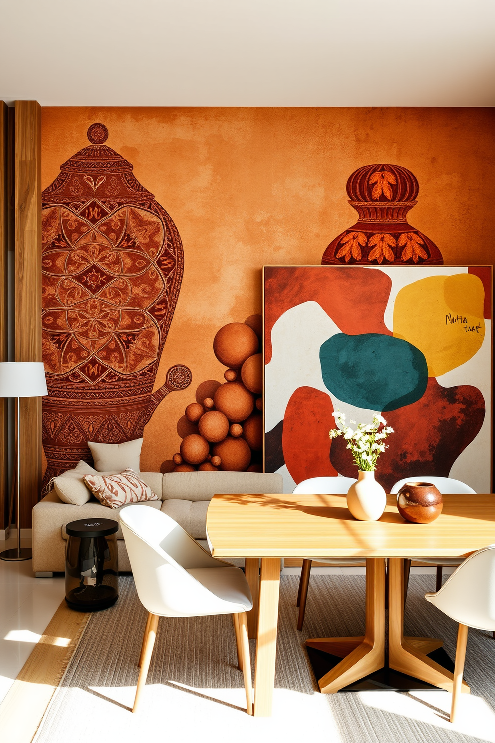 Terracotta Wall Painting Ideas 22