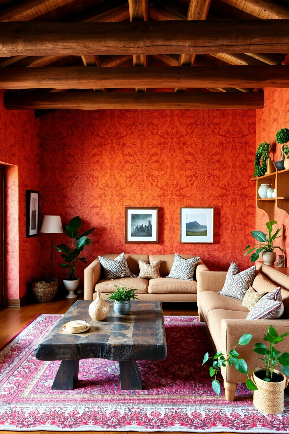 Terracotta Wallpaper Decorating Ideas 14