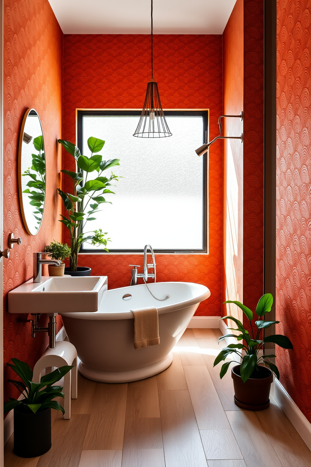 Terracotta Wallpaper Decorating Ideas 23