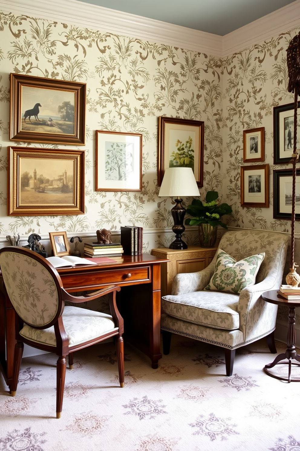 Toile De Jouy Wallpaper Decorating Ideas 17